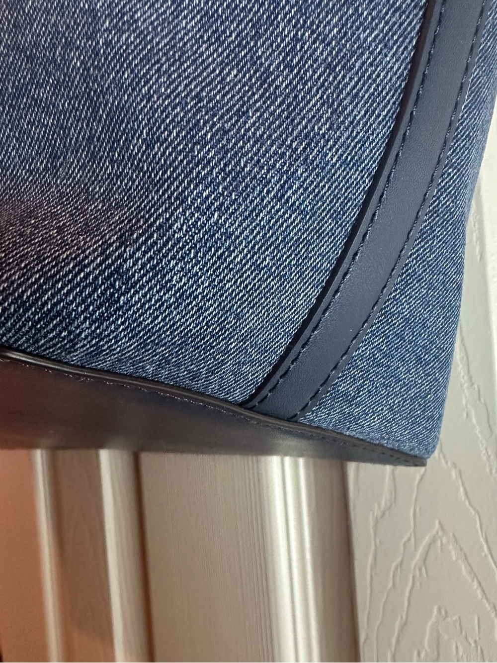 Michael Kors Denim Patch Tote Bag in Dark Blue NWT - Picture 3 of 13